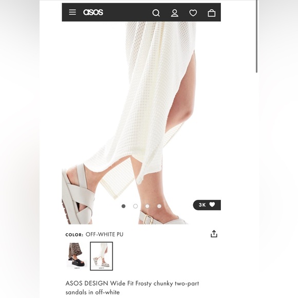 *BRAND NEW* Cream ASOS Sandals - 9W US / 7W UK - Picture 4 of 4